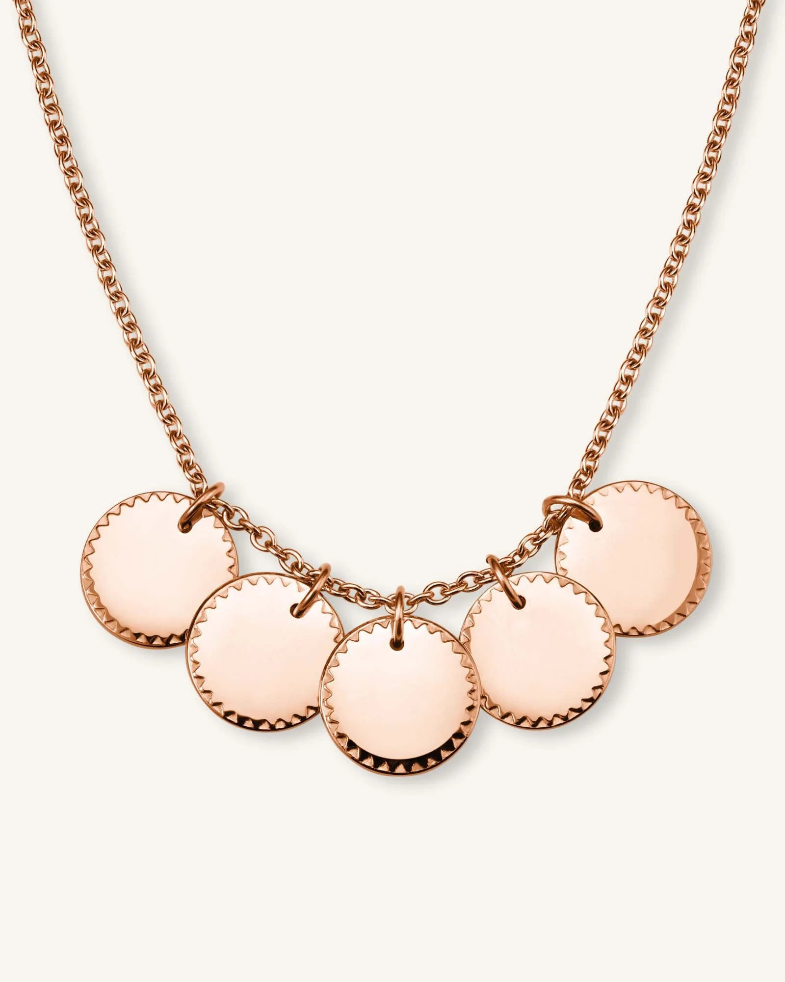 5 Coin Charm Necklace - Image 3