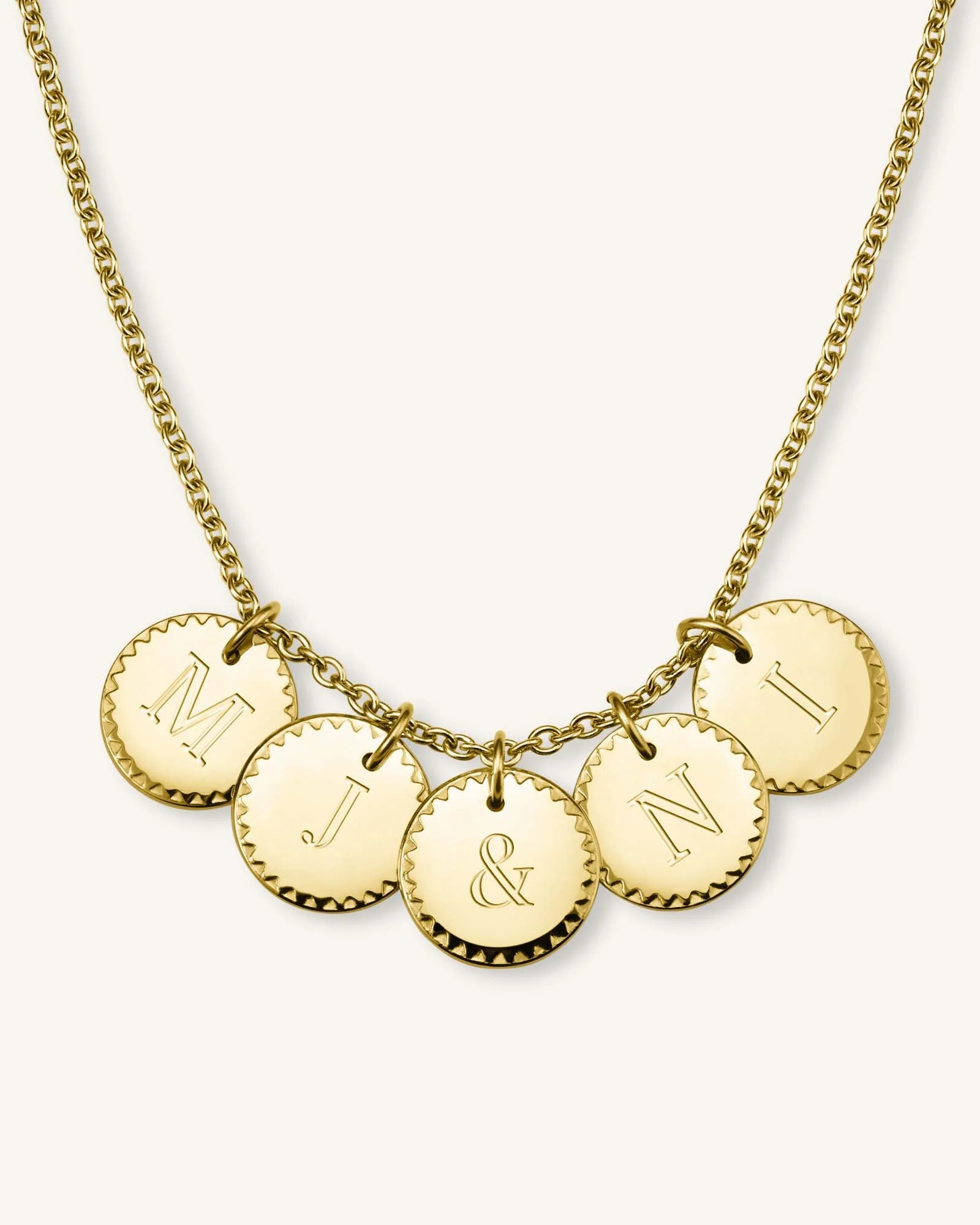 5 Coin Charm Necklace - Image 5
