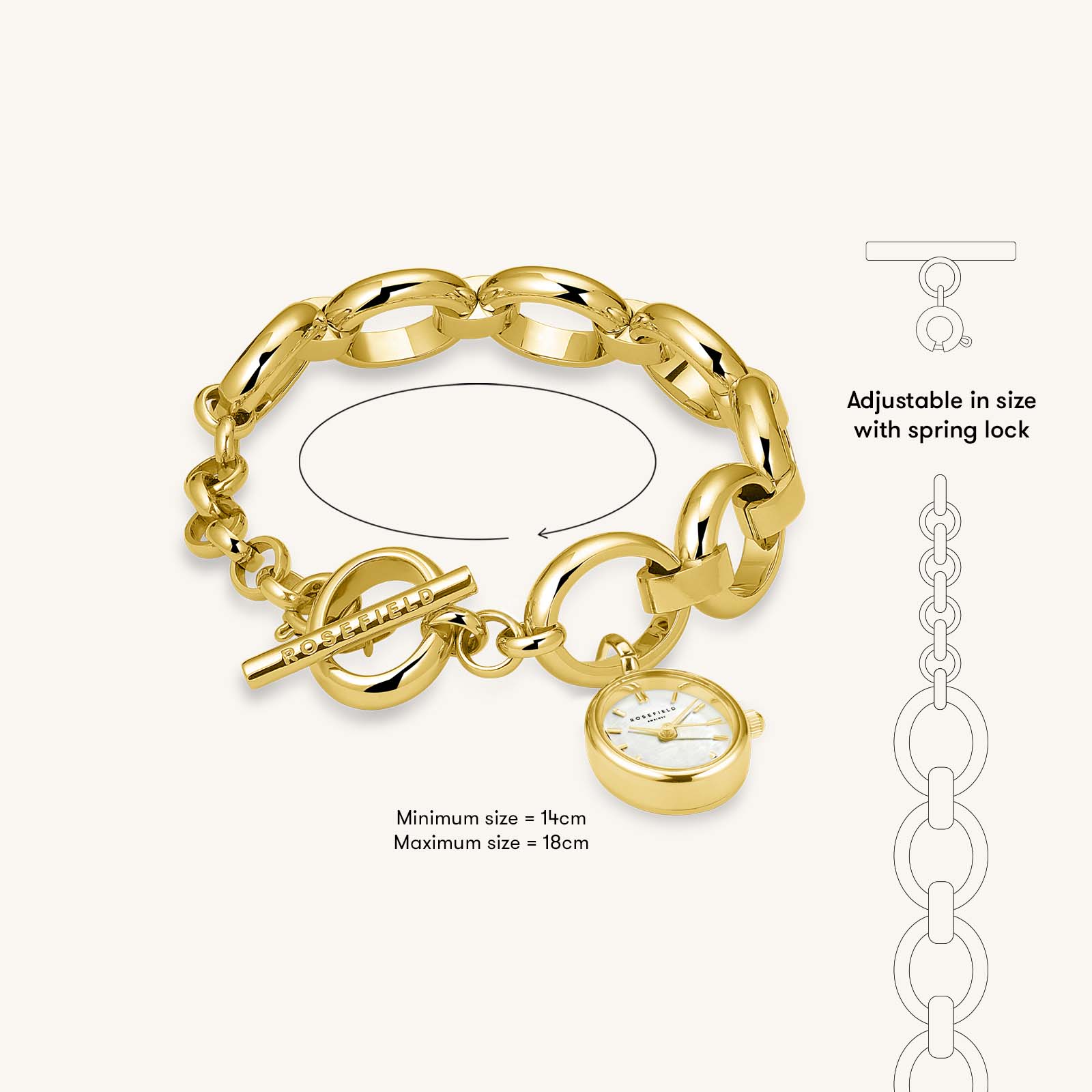 Oval Charm Chain Gold - Image 4